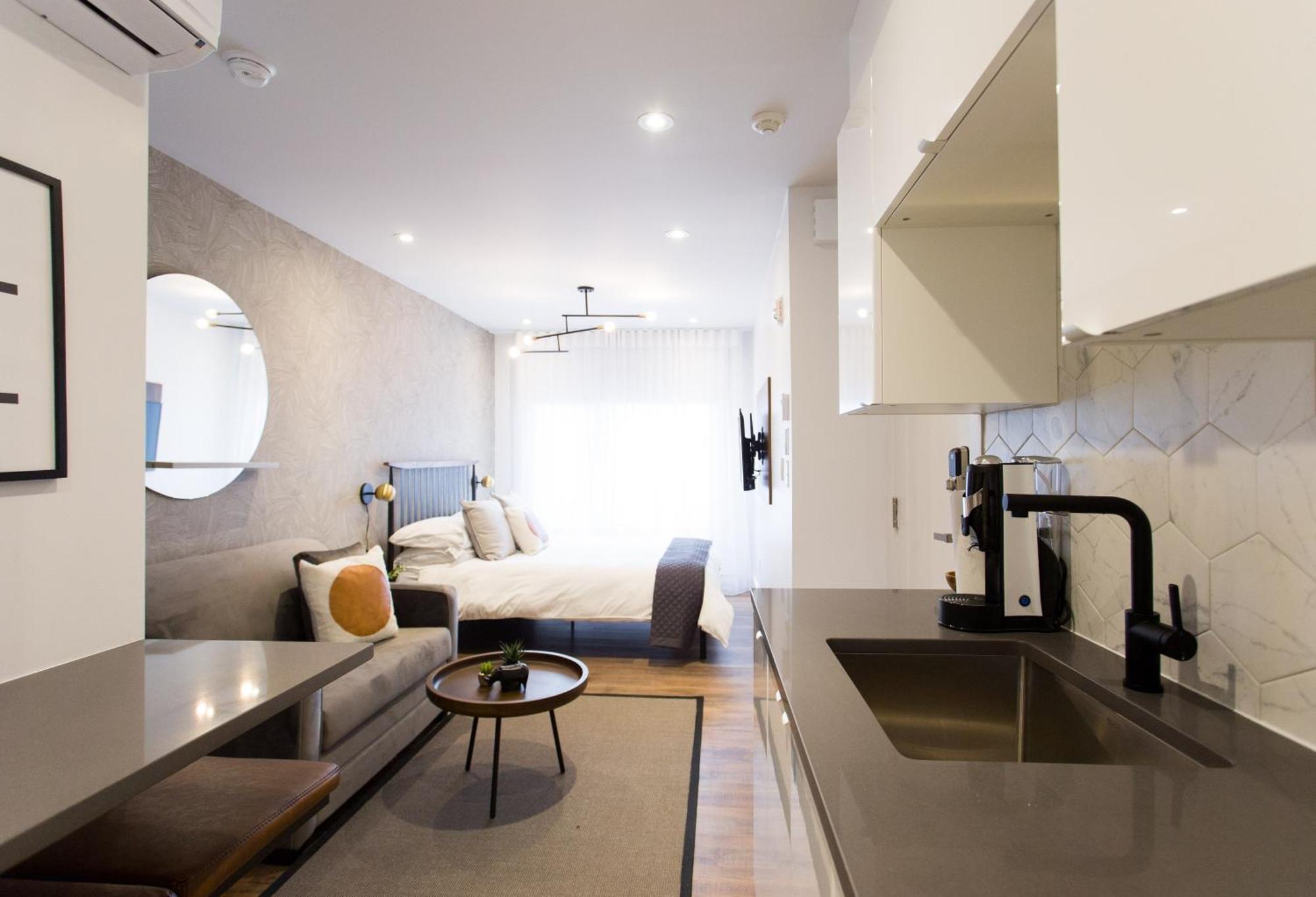 Scandinavian Studio With Full Kitchen And Bath By Den Stays 몬트리올 객실 사진